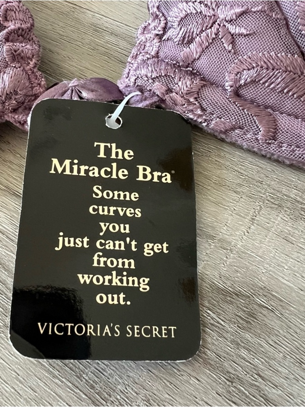 Vintage Victoria's Secret Embroidered Miracle Bra set with dolls kill thong NWT - Picture 14 of 17